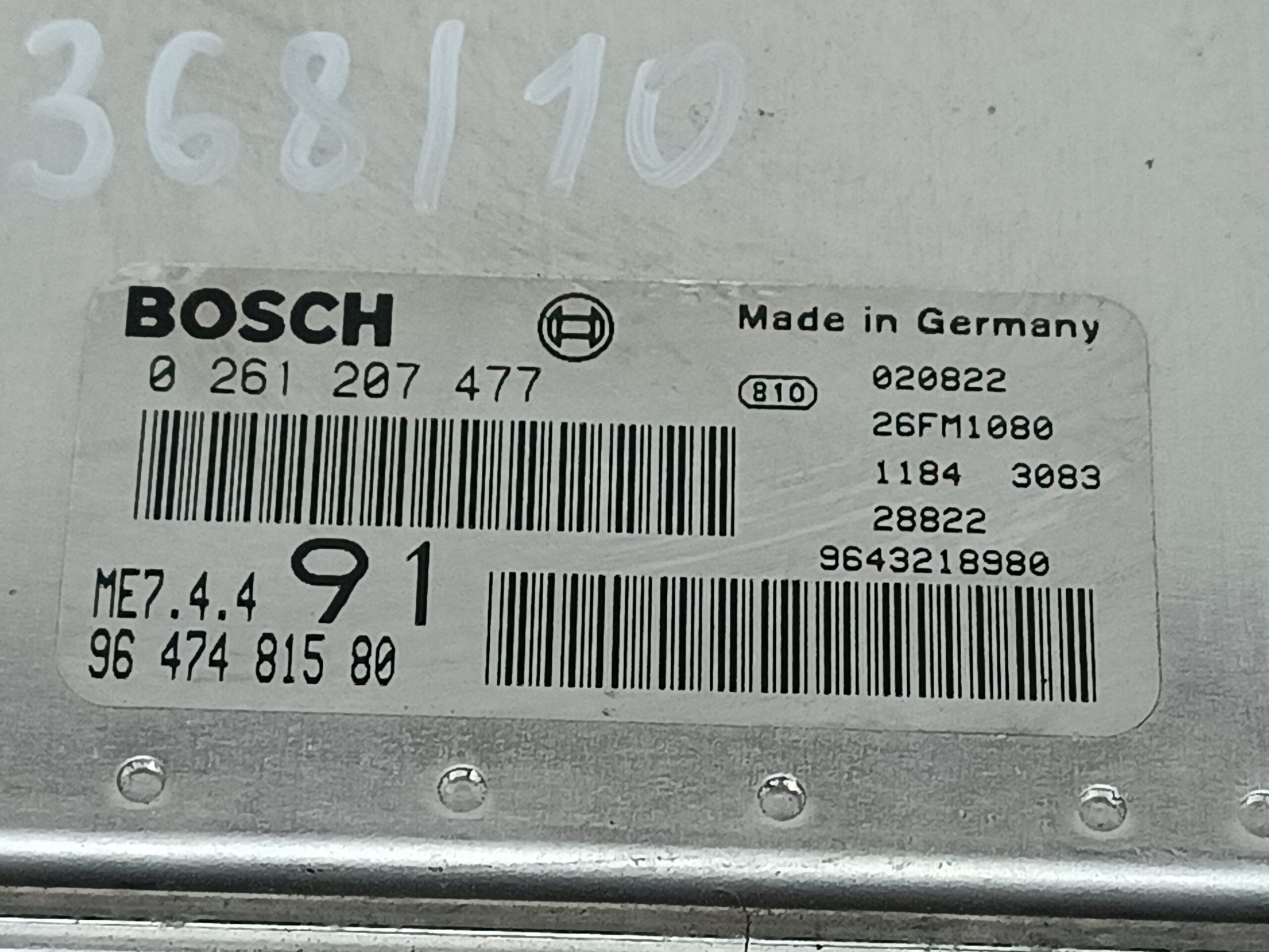 Bosch Steuergerät Peugeot 206cc Cabrio 9643218980 - Image 4